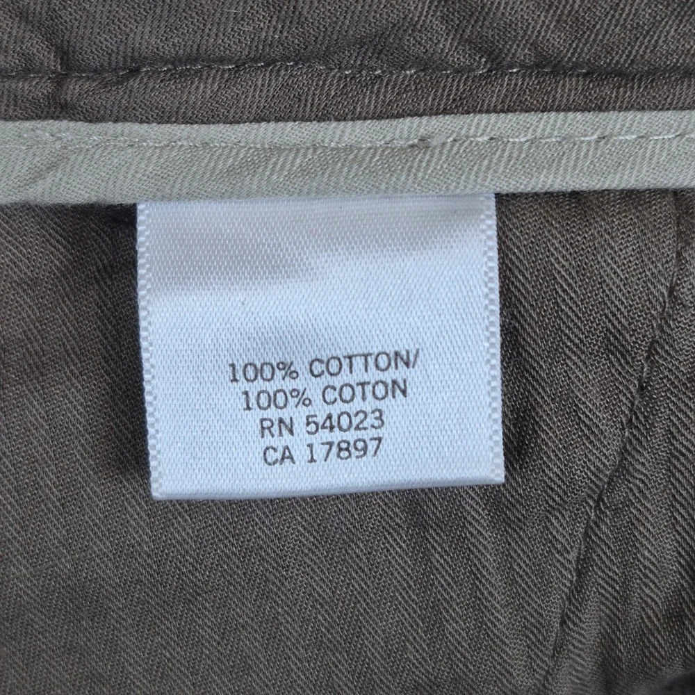 Banana Republic Dress Pants Mens 35x34 Brown Herringbone Wide Leg Trousers
